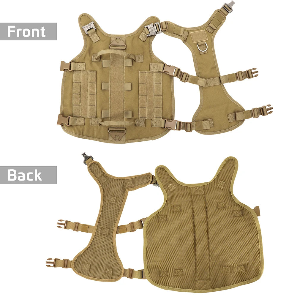 Tactical Dog Harness for Large Dogs - Military Grade Vest