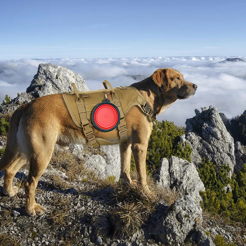 Tactical Dog Harness for Large Dogs - Military Grade Vest