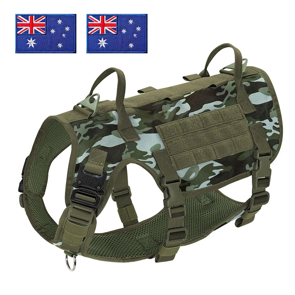 Tactical Dog Harness for Large Dogs - Military Grade Vest GNCA--AU