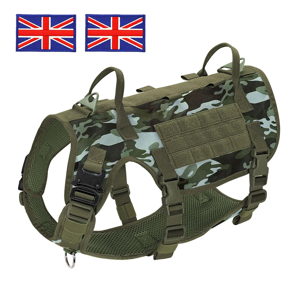 Tactical Dog Harness for Large Dogs - Military Grade Vest GNCA--UK