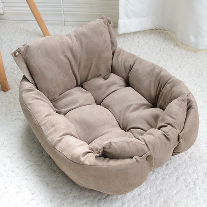 3-in-1 Multifunctional Dog Bed - Warm Winter Pet Sofa & Cushion Brown