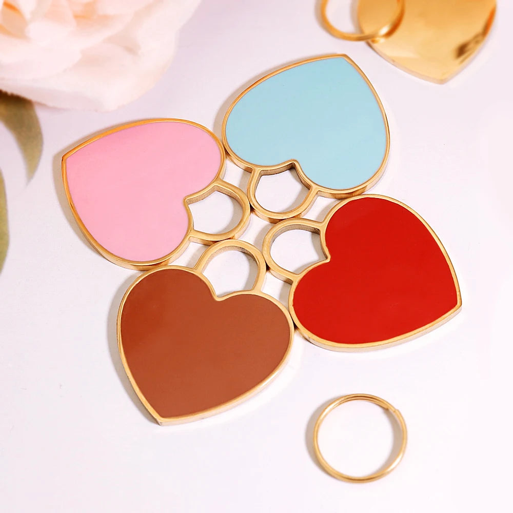 Heart Dog ID Tag Custom Engraved - Personalized Pet Safety