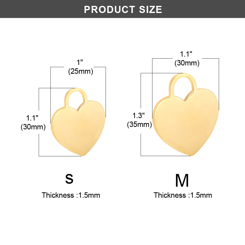 Heart Dog ID Tag Custom Engraved - Personalized Pet Safety