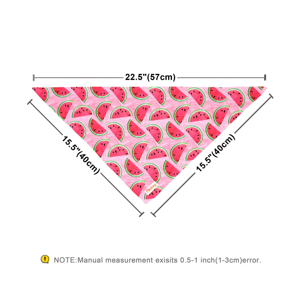 Soft Cotton Dog Bandana Scarf - Cute Print Pet Collar Accessory