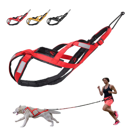Waterproof Dog Sledding Harness - Reflective Weight Pulling Vest