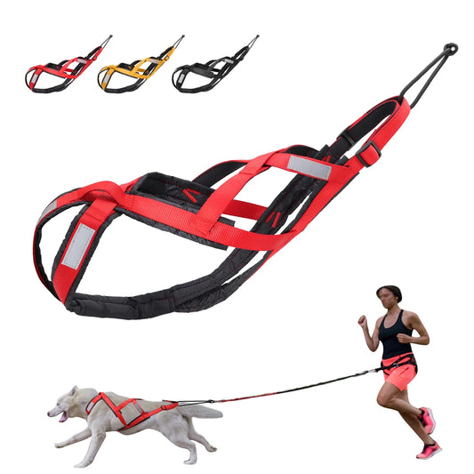 Waterproof Dog Sledding Harness - Reflective Weight Pulling Vest