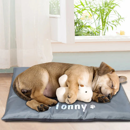 Personalized Waterproof Pet Bed Mat - Custom Name Print Non-Slip