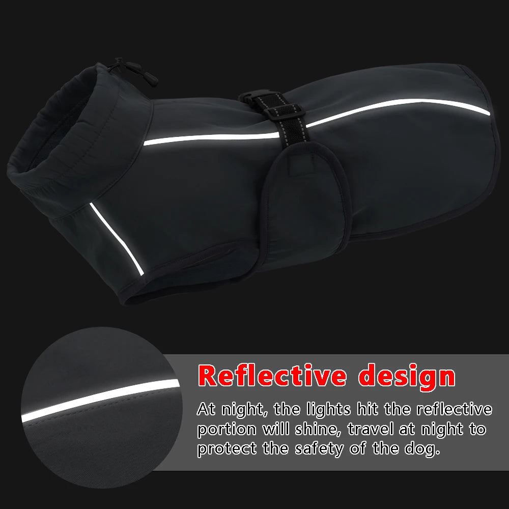 Waterproof Dog Vest - Warm Padded Winter Jacket for Large Dogs