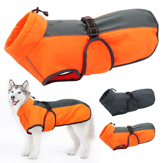 Waterproof Dog Vest - Warm Padded Winter Jacket for Large Dogs