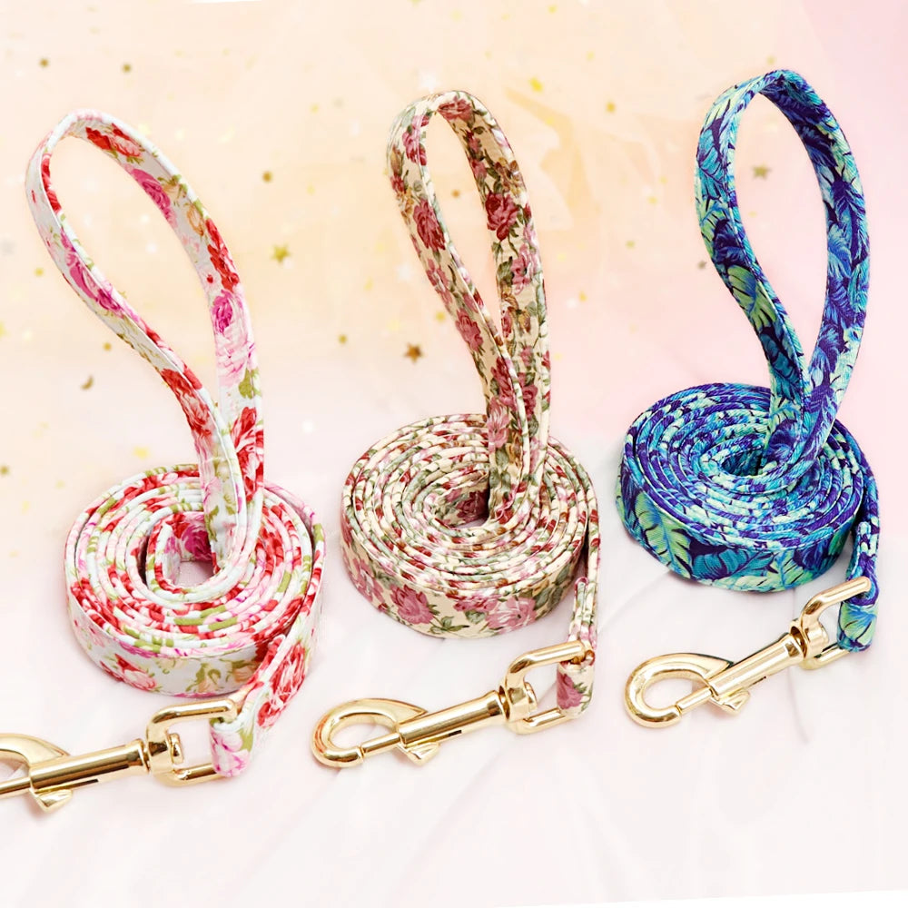 Personalized Dog Collar and Leash Set with Custom ID Tag