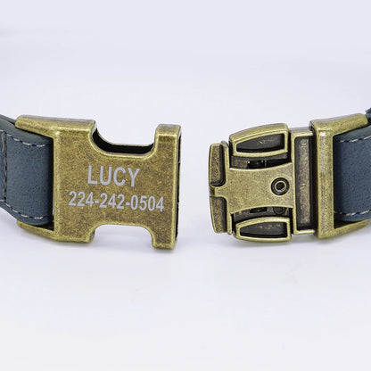 Personalized Dog Collar & Leash Set - Custom Engraved Pet Accessories