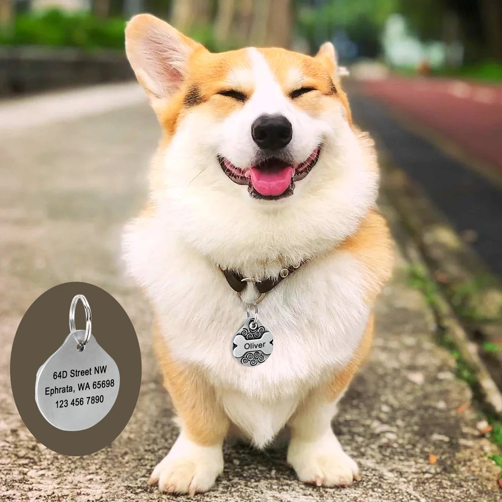 Custom Dog Tag with Free Engraving - Personalized Pet ID Metal