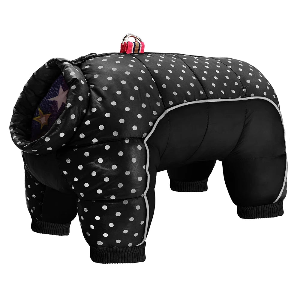 Reflective Dog Winter Jacket - Warm Snow Coat for Small Dogs 288 Black