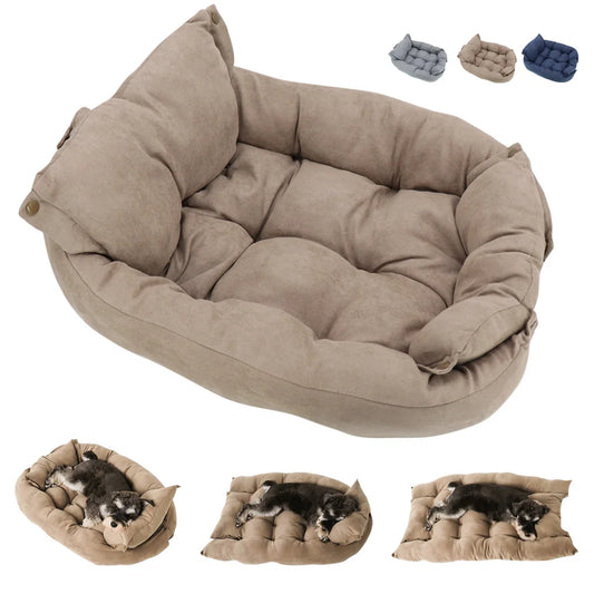 3-in-1 Multifunctional Dog Bed - Warm Winter Pet Sofa & Cushion