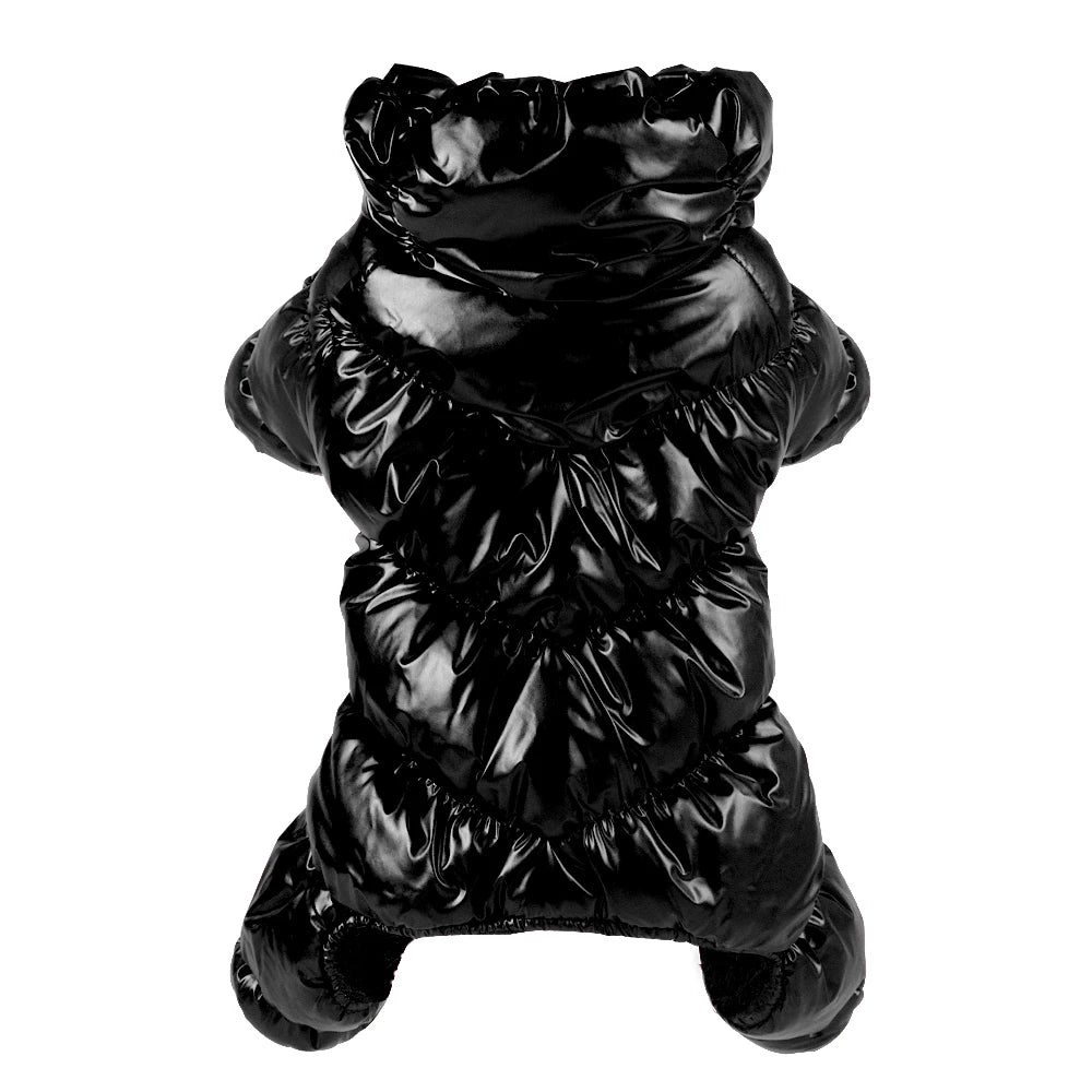 Waterproof Winter Dog Coat - Warm Jumpsuit for Small Medium Dogs black