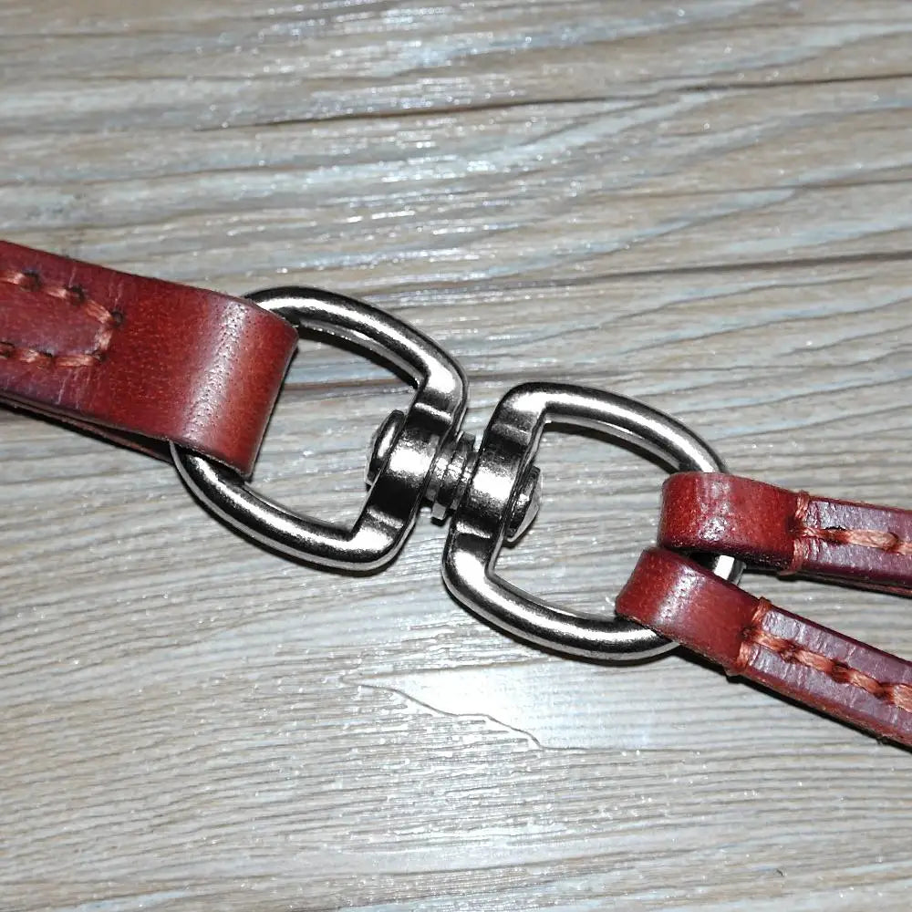 Double Dog Leash Leather Coupler for Walking Two Small Dogs