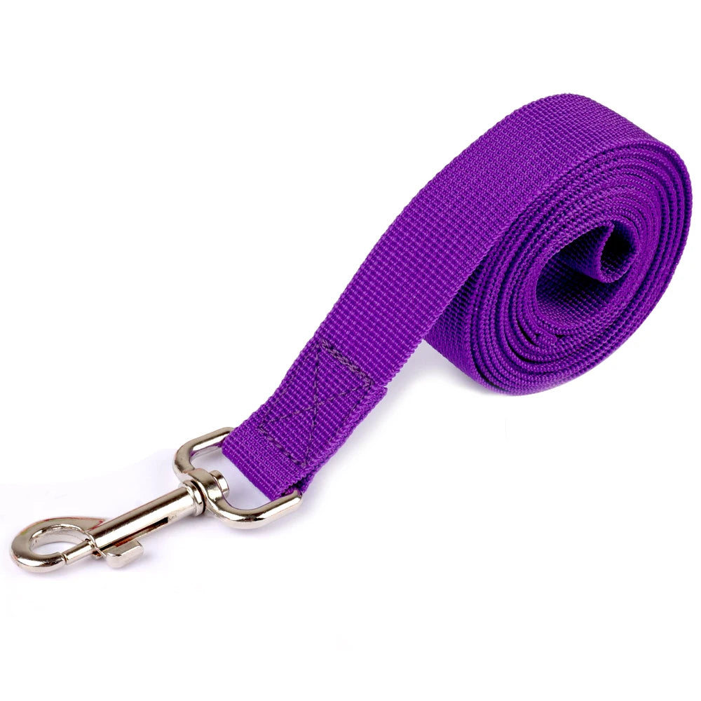 Long Dog Training Leash - Nylon Recall Rope for Large Dogs 5-20m Purple