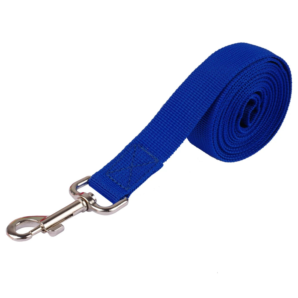 Long Dog Training Leash - Nylon Recall Rope for Large Dogs 5-20m Blue