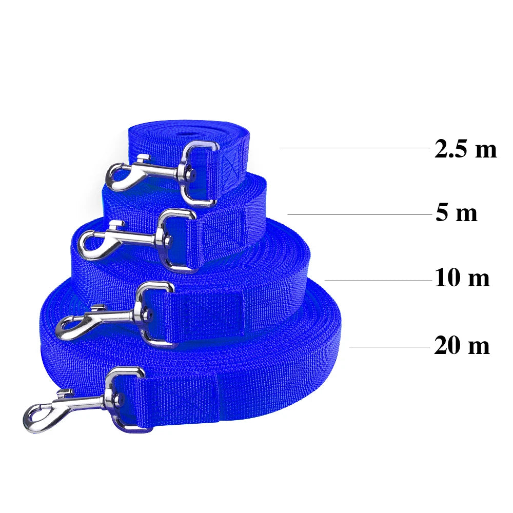 Long Dog Training Leash - Nylon Recall Rope for Large Dogs 5-20m