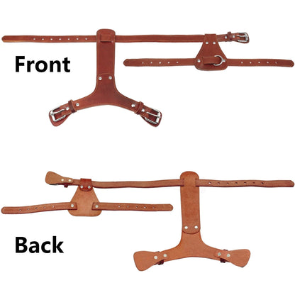 Genuine Leather Dog Harness - Premium Brown Training Vest