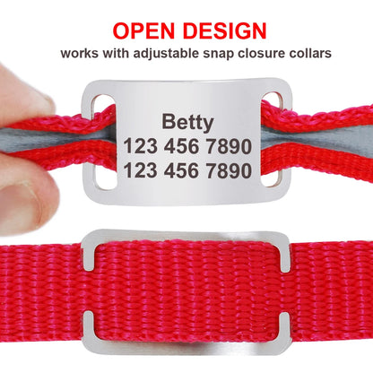 Personalized Dog ID Tag Stainless Steel - Custom Engraved Name Plate