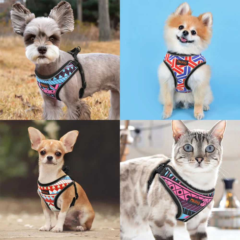 Reflective Dog Harness - Mesh Vest for Small Medium Dogs