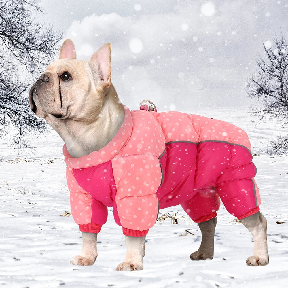 Winter Dog Jacket - Waterproof Reflective Harness Coat S-XXL