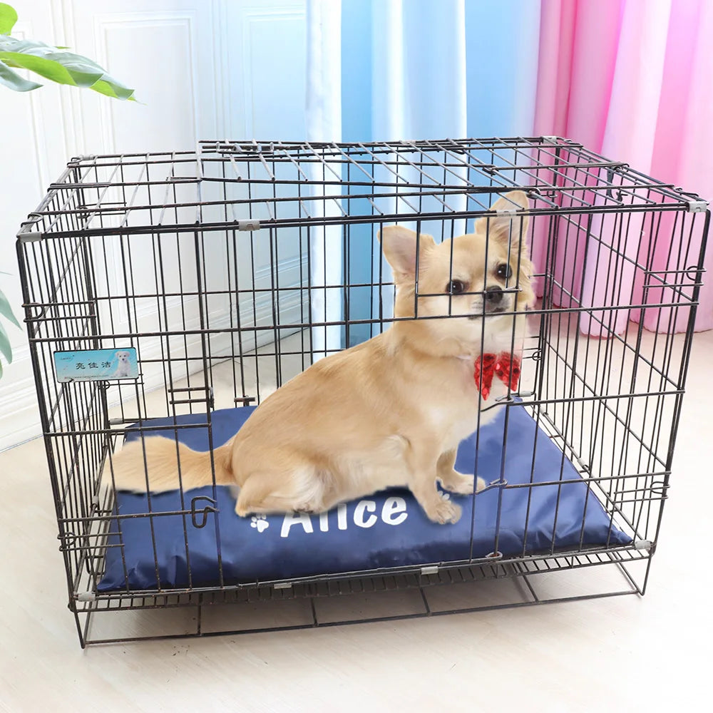 Personalized Waterproof Pet Bed Mat - Custom Name Print Non-Slip