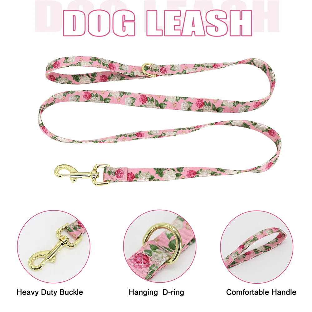 Custom Dog Collar Harness Set - Personalized Nylon Pet Kit