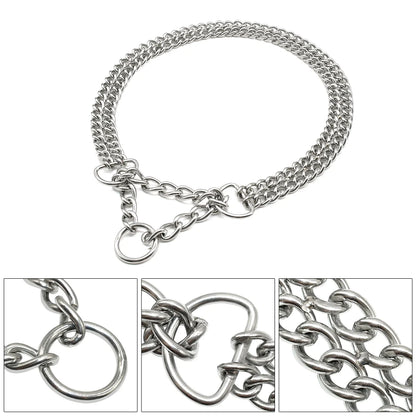 Premium Steel Training Chain Collar - Professional Dog Control