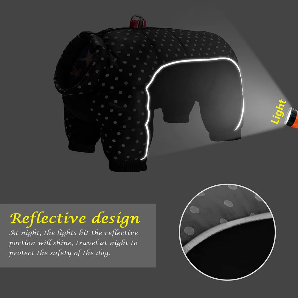 Reflective Dog Winter Jacket - Warm Snow Coat for Small Dogs