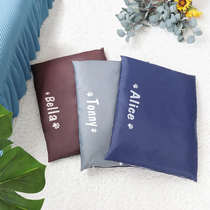 Personalized Waterproof Pet Bed Mat - Custom Name Print Non-Slip