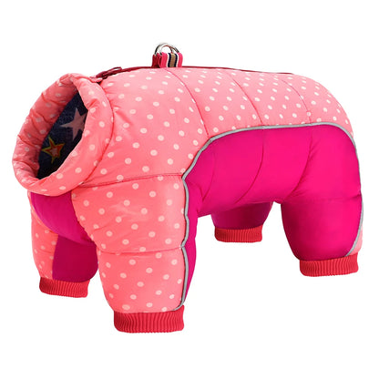 Reflective Dog Winter Jacket - Warm Snow Coat for Small Dogs 288 Pink
