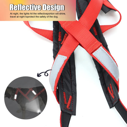 Waterproof Dog Sledding Harness - Reflective Weight Pulling Vest