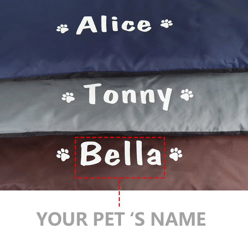 Personalized Waterproof Pet Bed Mat - Custom Name Print Non-Slip