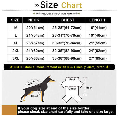 Waterproof Dog Vest - Warm Padded Winter Jacket for Large Dogs
