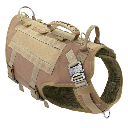 Tactical Dog Harness Military Style with Storage Bag for Large Dogs KQ CHINA