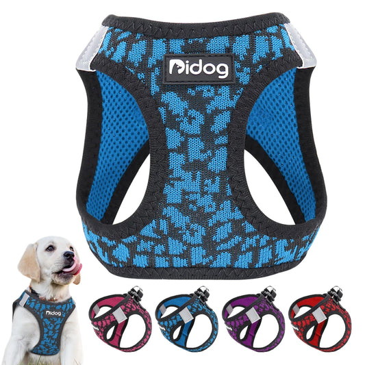 No Pull Mesh Dog Harness - Reflective & Adjustable for Small Dogs