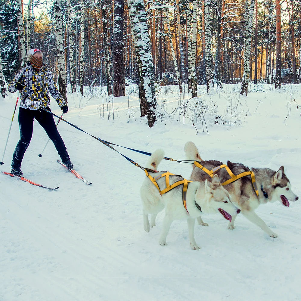 Waterproof Dog Sledding Harness - Reflective Weight Pulling Vest