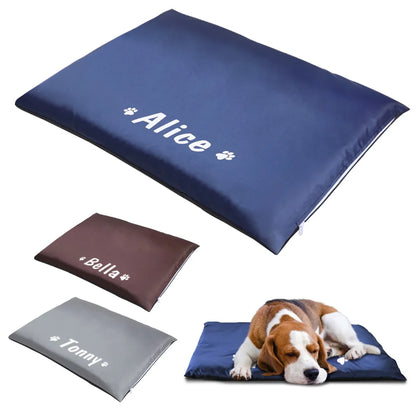 Personalized Waterproof Pet Bed Mat - Custom Name Print Non-Slip