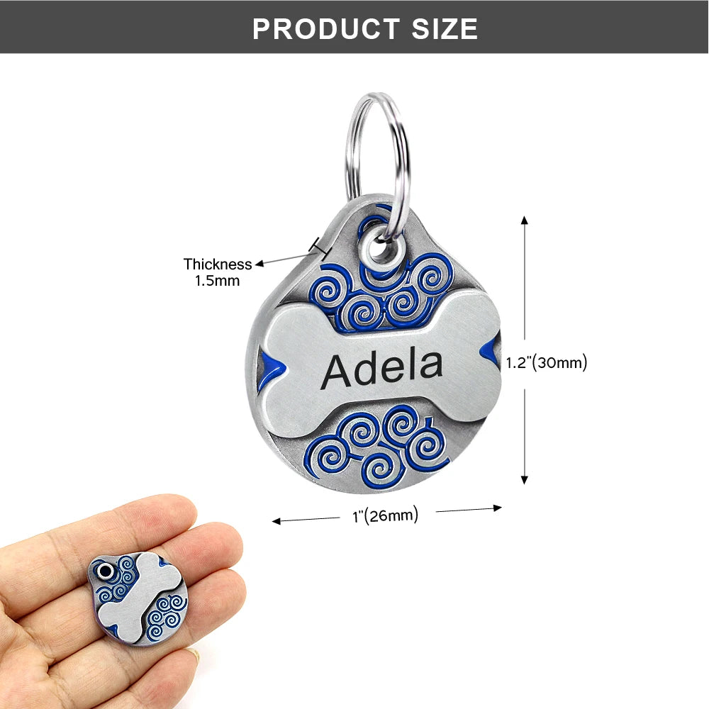 Custom Dog Tag with Free Engraving - Personalized Pet ID Metal