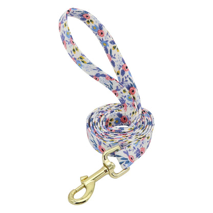 Custom Engraved Dog Collar with Leash Set - Personalized Pet ID Blue Leash