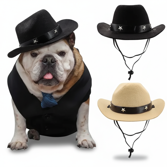Dog Cowboy Hat Small Medium Dogs Cats - Outdoor Pet Headwear Cap