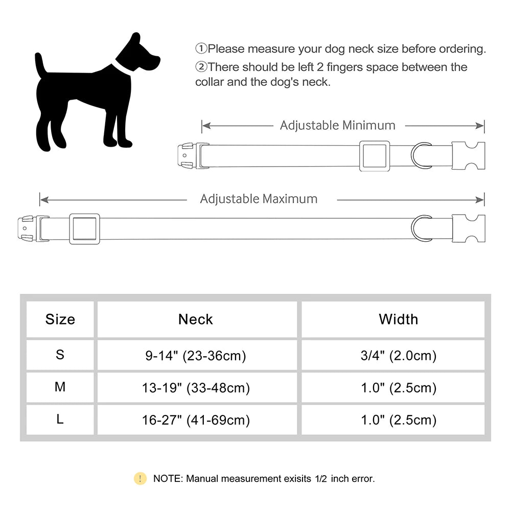 Custom Engraved Dog Collar - Personalized PU Leather Pet ID Collar