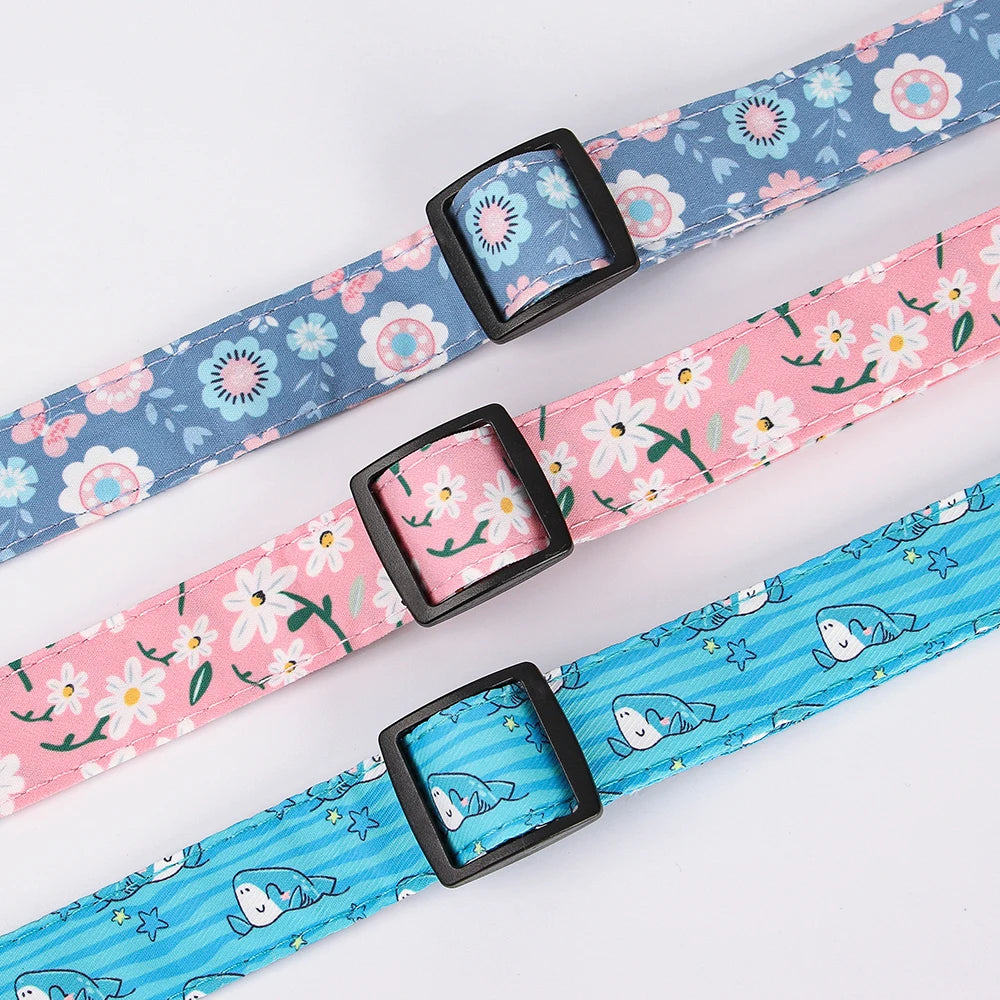 Adjustable Nylon Dog Collar - Cute Spring Summer Pet Necklace