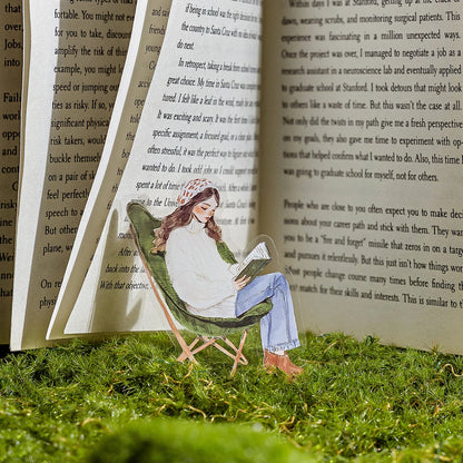 Reading Girl Stickers 30pcs - Aesthetic Book Lover Sticker Pack