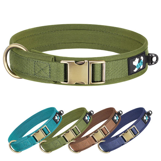 Soft Padded Dog Collar - Adjustable Nylon Pet Collar for Dogs