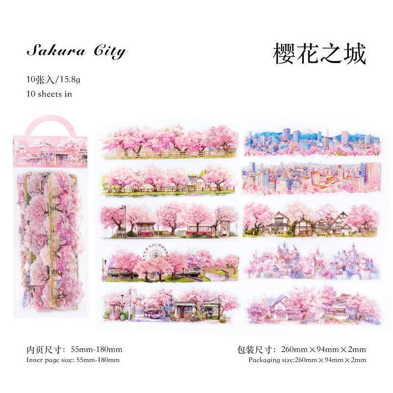 Beautiful Landscape Sticker Pack - Natural Scenery Stickers for Junk Journal & Scrapbooking E