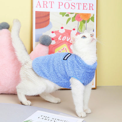 Warm Fleece Dog Cat Clothes - Winter Jacket Vest for Small Dogs
