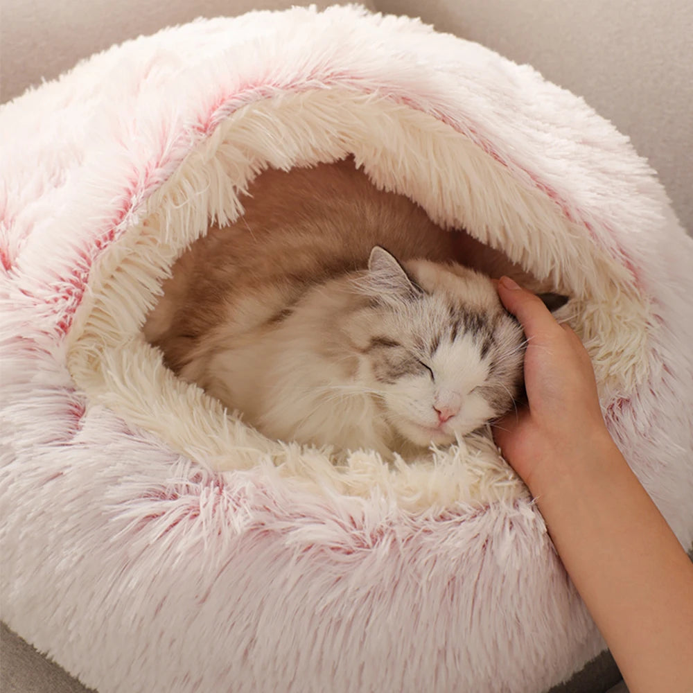Super Soft Cat Bed House - Warm Winter Pet Sleeping Nest for Cats and Small Dogs